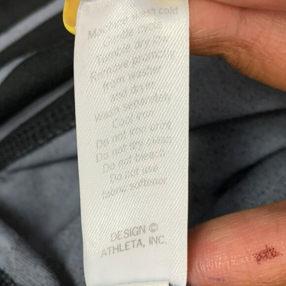 🟣🟣🟣 ATHLETA Women's Size Extra Small Striped Pull On Capri Leggings - Picture 6 of 8